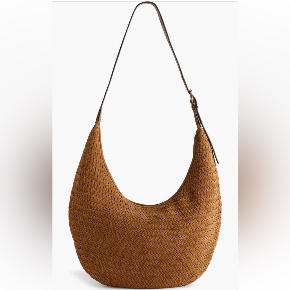 Madewell woven suede essential curve in dried acorn.
